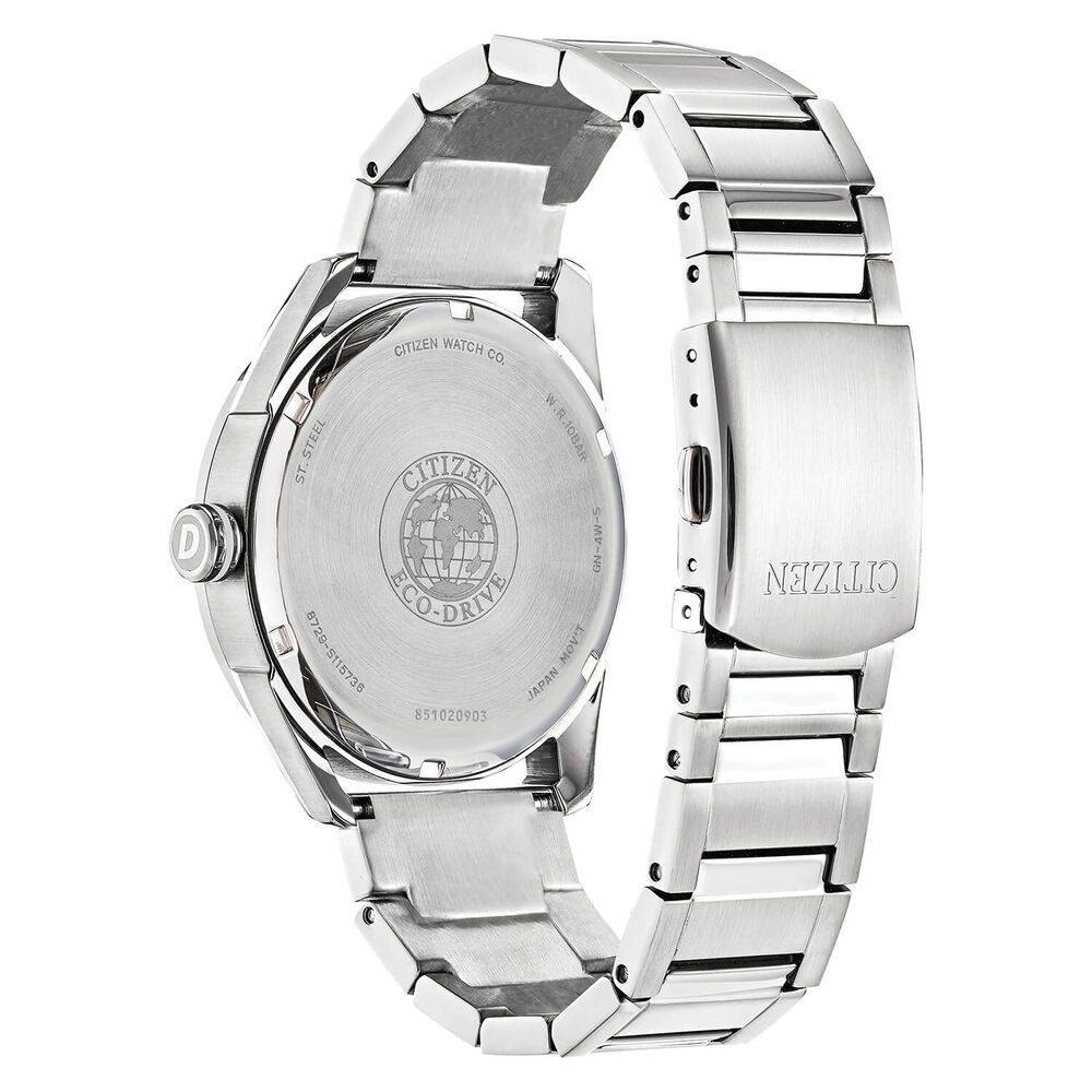 Citizen Eco Drive Silver Dial Stainless Steel Bracelet 42mm Mens Watch image number 1
