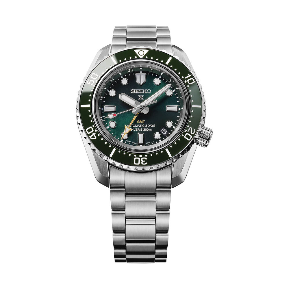 Seiko Propex 1968 Heritage Diver's GMT 42mm Green Dial Stainless Steel Bracelet Watch