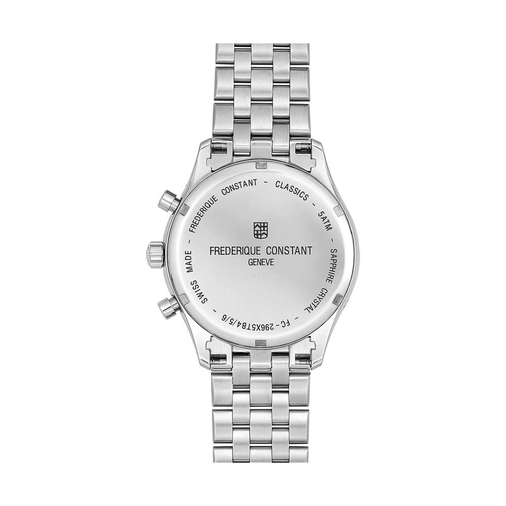 Frederique Constant Classics Chronograph Triple Calendar 40mm Silver Dial Steel Bracelet Watch image number 2