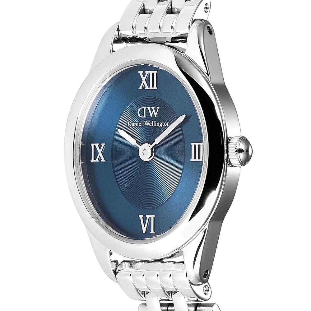 Daniel Wellington Ophelia Mini Arctic Silver 22x25.5mm Blue Dial Steel Bracelet Watch image number 1