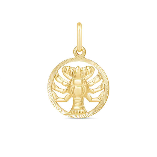9ct Cancer Zodiac Pendant (Chain Included)