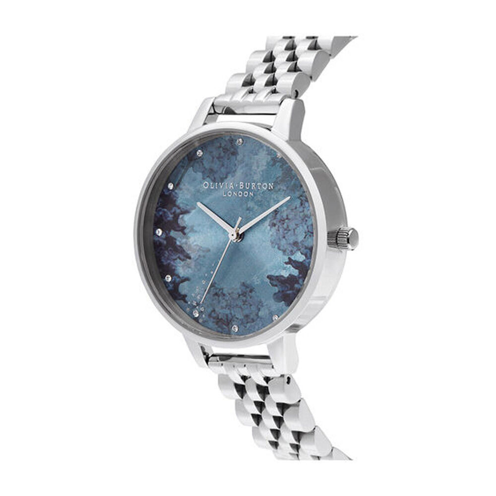 Olivia Burton Under The Sea Blue Dial & Silver-Toned Bracelet Ladies' Watch