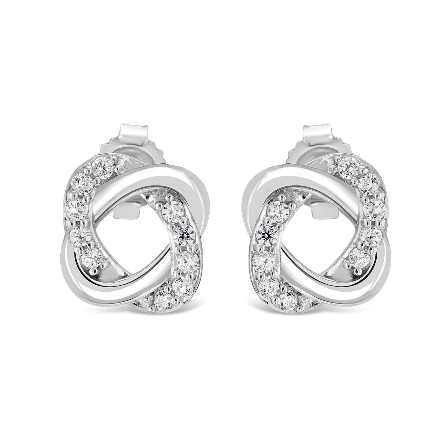 9ct White Gold Cubic Zirconia Stud Earrings