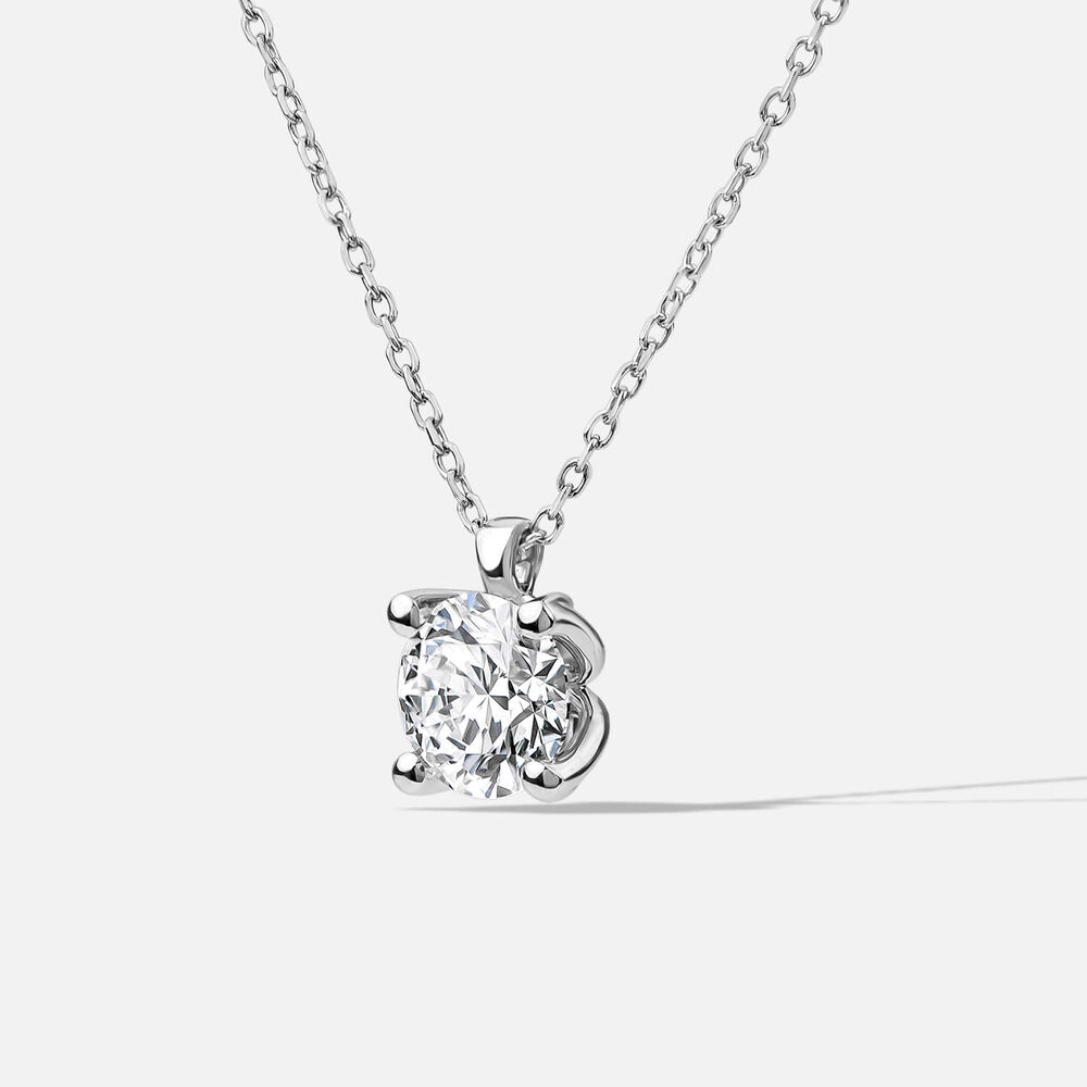 Born 9ct White Gold 1.00ct Lab Grown Brilliant Diamond Pendant
