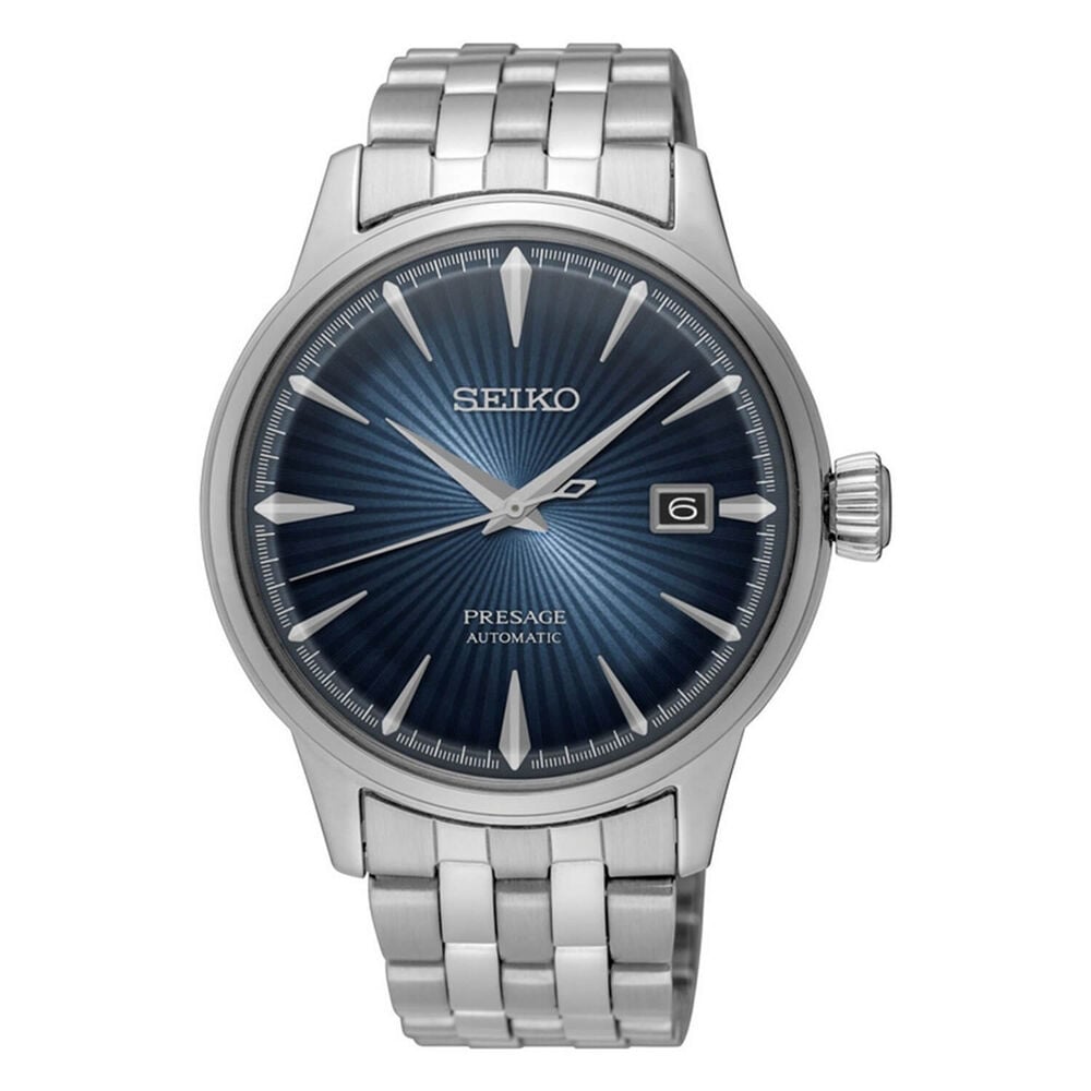 Seiko Presage Basic Line Collection 40.5mm Blue Dial Steel Mens Watch image number 0