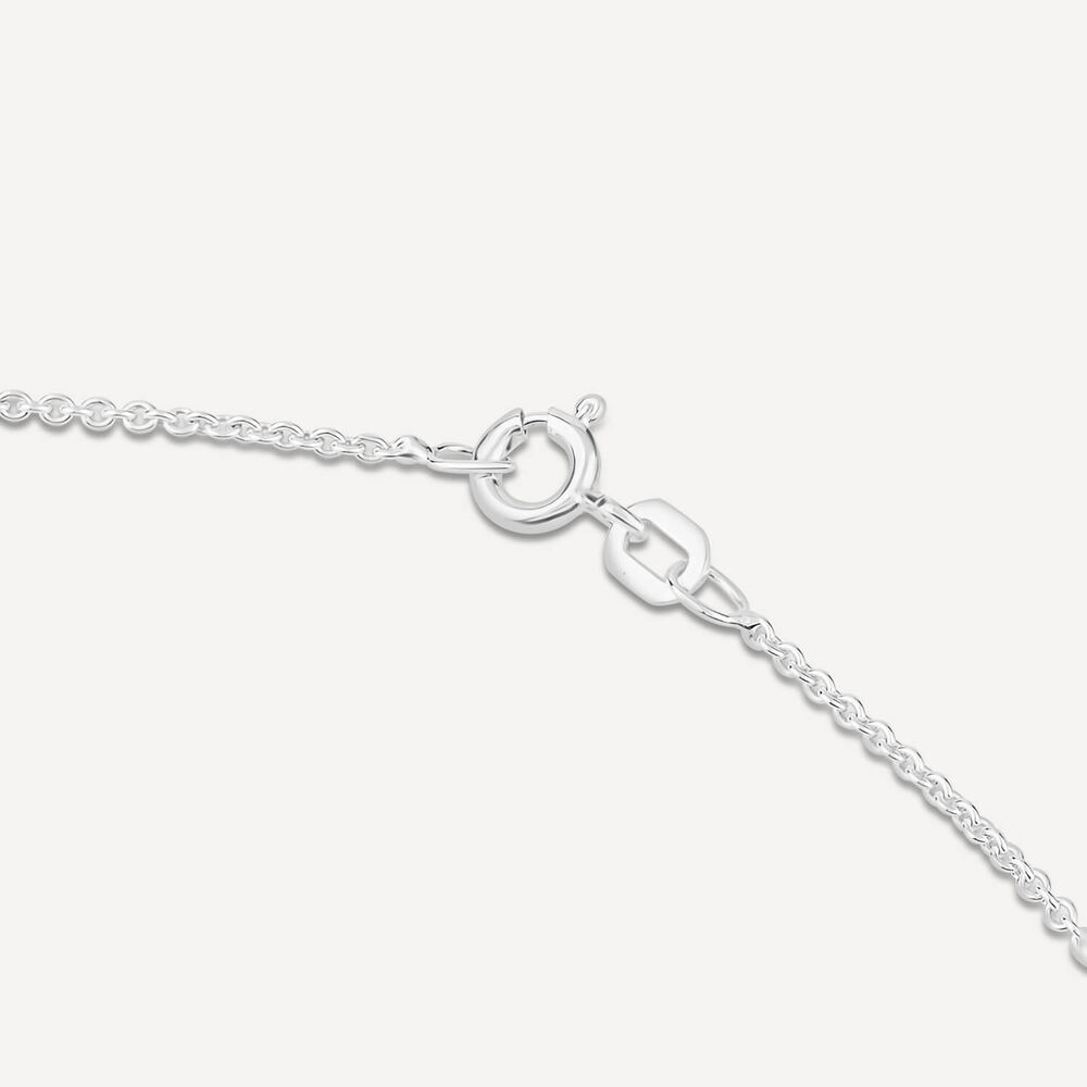 Silver & Gold-plated Cubic Zirconia 'Love You To The Moon & Back' Pendant (Chain Included) image number 3