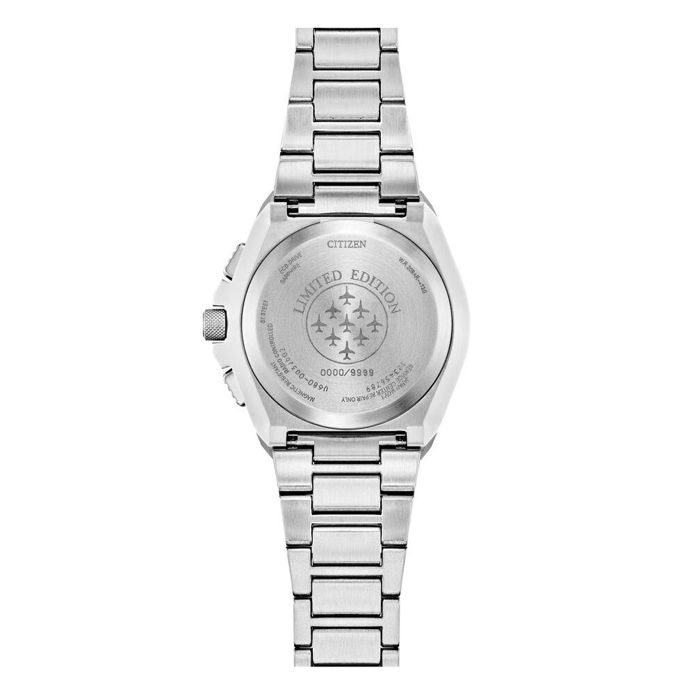 Citizen Eco-Drive Men's Limited Edition Red Arrows Black Dial Steel Bracelet Watch image number 2