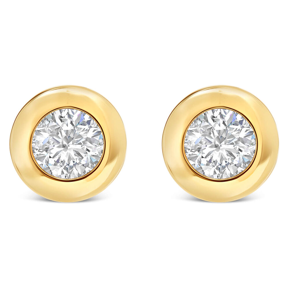 9ct Gold Cubic Zirconia Stud Earrings image number 0