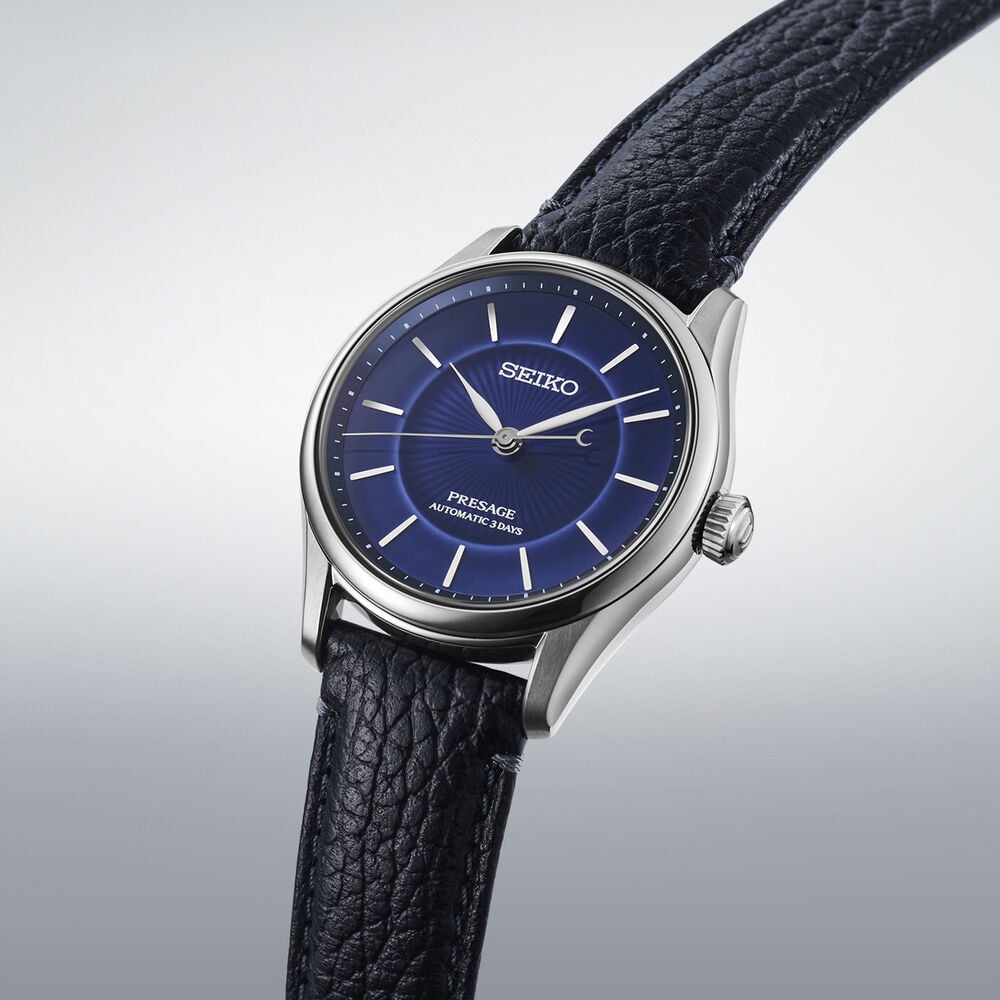 Seiko 145th Anniversary Presage Classic Series Limited Edition 'Shiro-neri' Leather Strap Watch