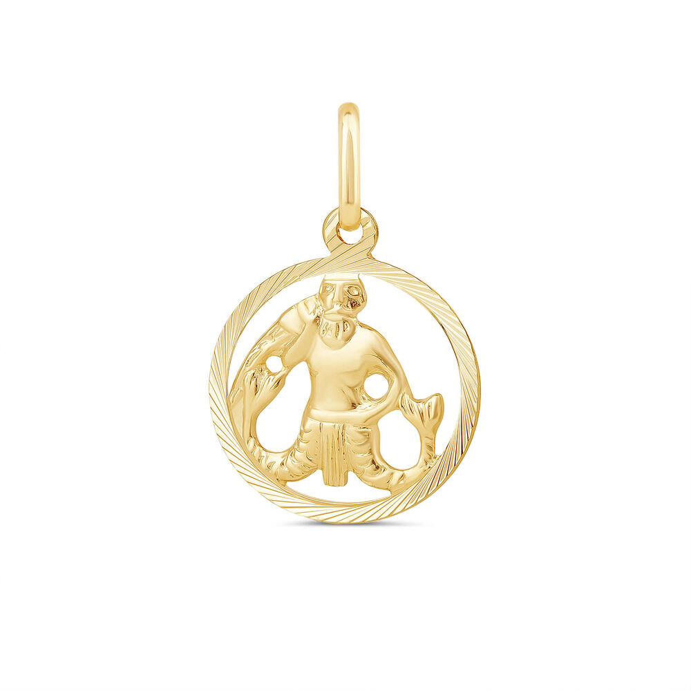 9c Aquarius Zodiac Pendant (Chain Included)