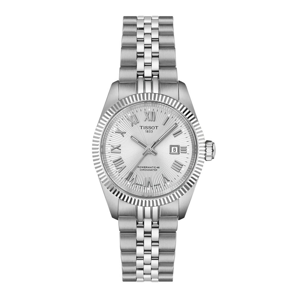 Tissot Ballade Powermatic 48 COSC 30mm Silver Dial Steel Bracelet Watch image number 0