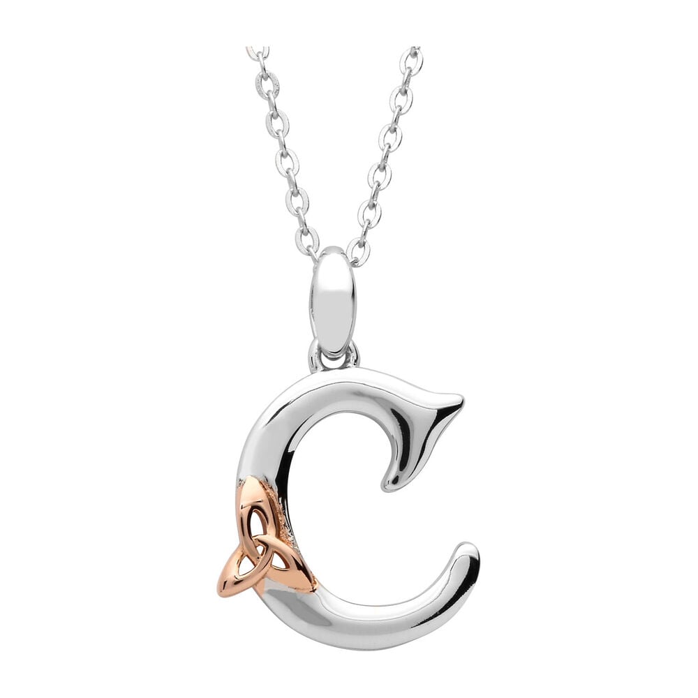 Sterling Silver Celtic 'C' Initial Pendant image number 0