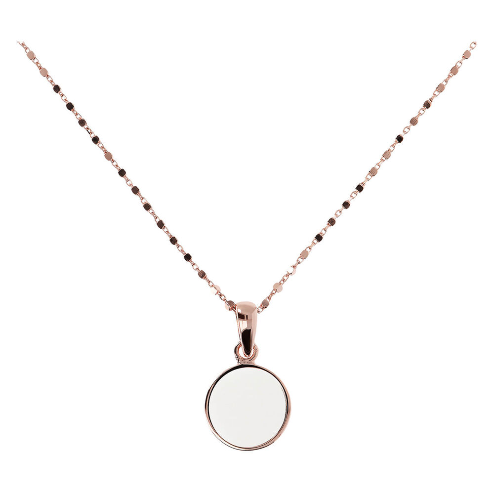 Bronzallure Stone Mini Disc Pendant Necklace