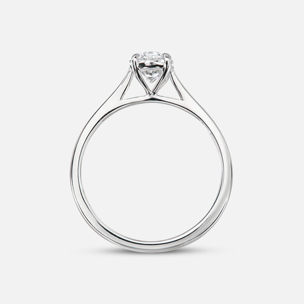 Platinum 1.00ct Oval Diamond Solitaire Ring