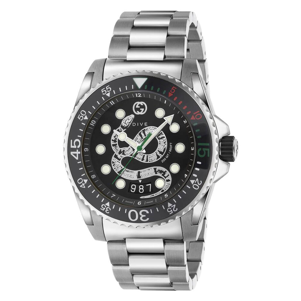 Gucci Dive Silver Steel 40mm Men's Watch