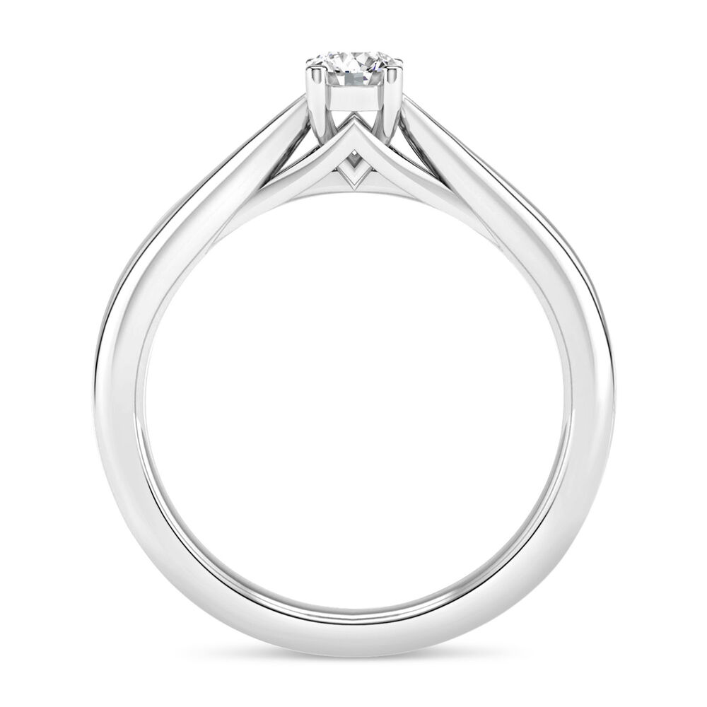 Platinum 0.25ct Round Diamond Orchid Setting Ring image number 5