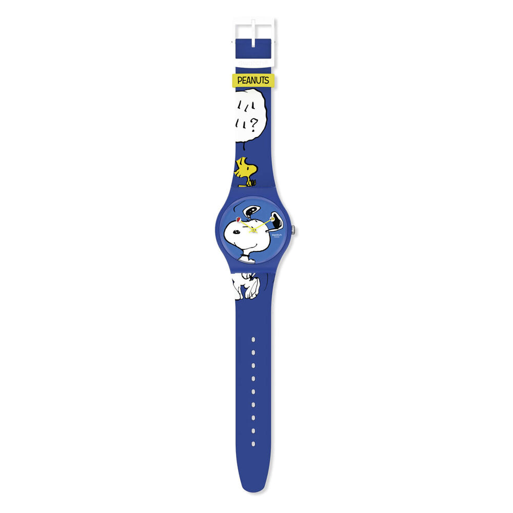 Swatch 34MM Case Hee Hee Hee Snoopy Watch