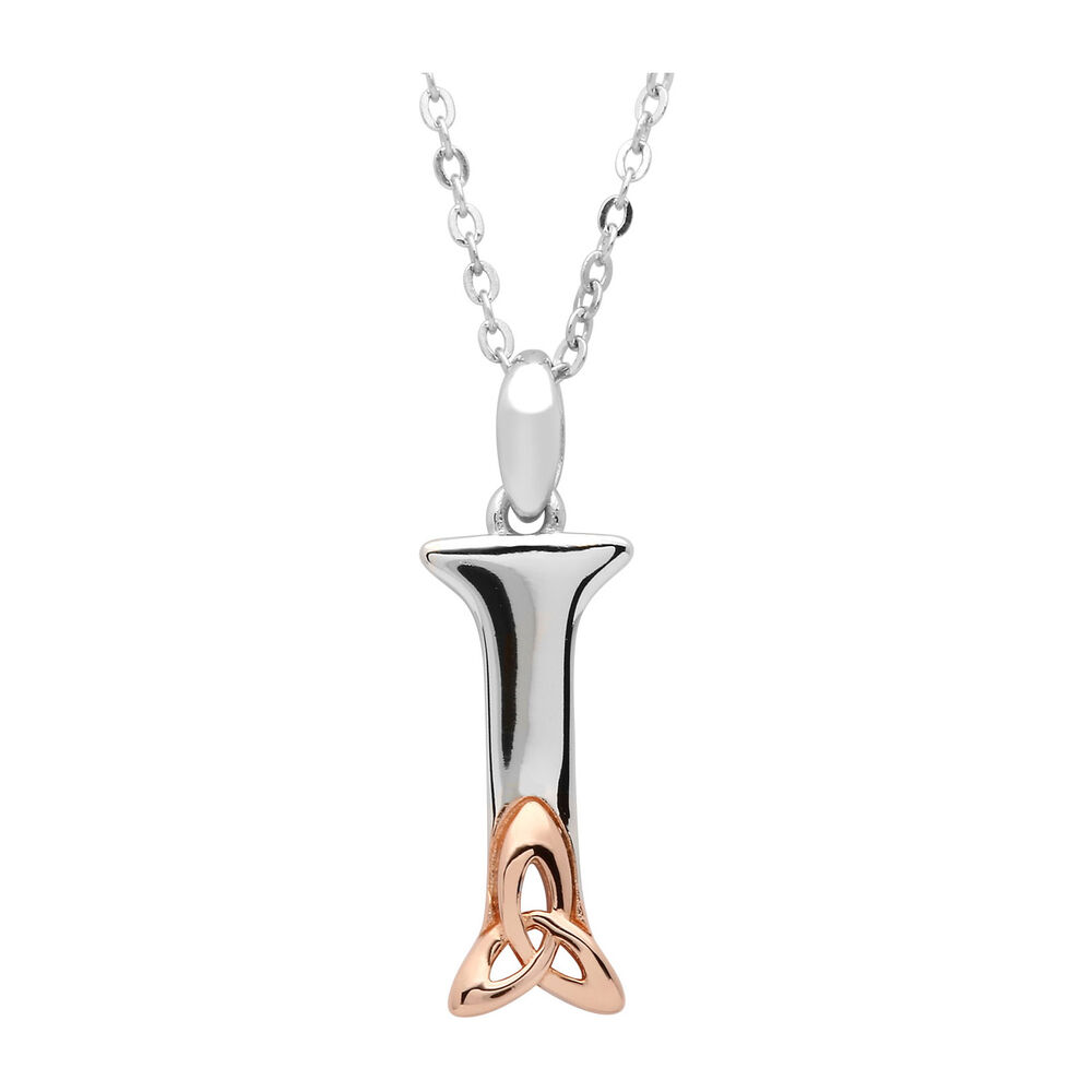 Sterling Silver Celtic 'I' Initial Pendant image number 0