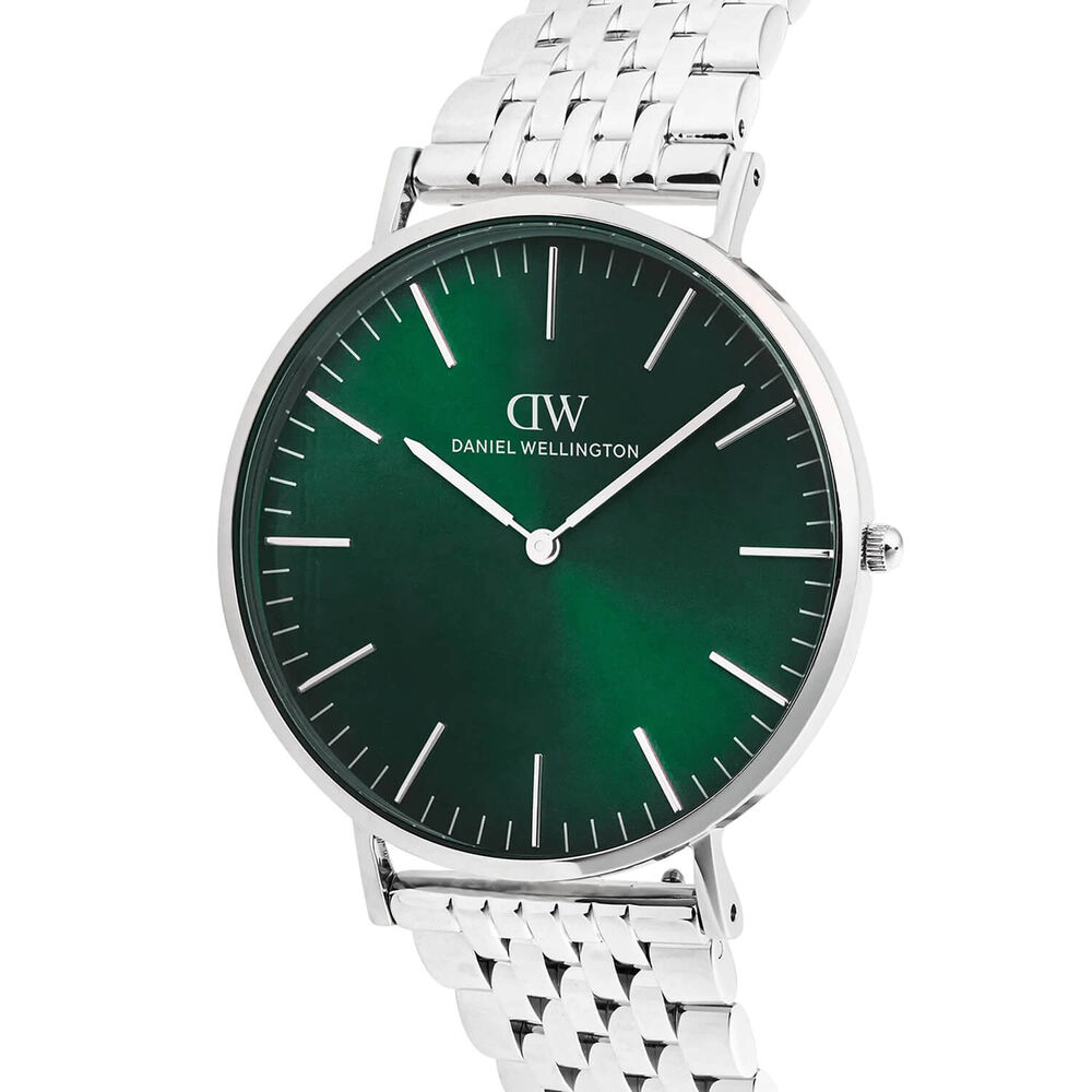Daniel Wellington Classic 40mm Emerald Sunray Dial Stainless Steel Bracelet Watch