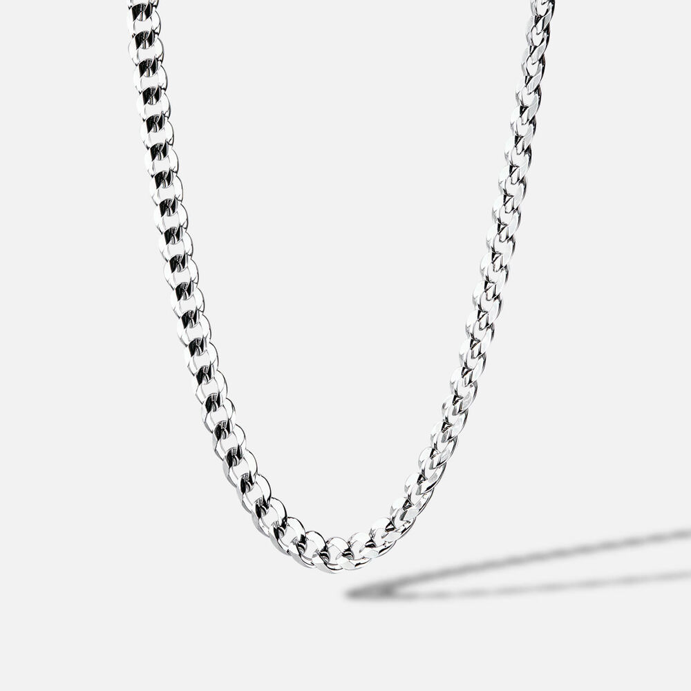 Sterling Silver Flat Curb Necklet