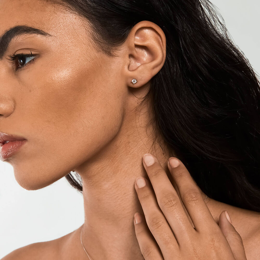 The Orchid Setting 9ct White Gold 0.40ct Diamond Stud Earrings