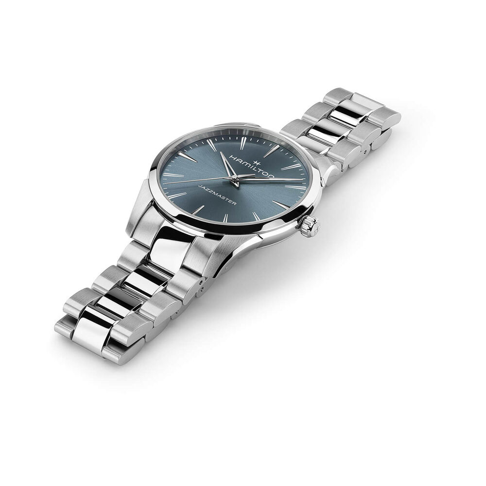 Hamilton Jazzmaster Quartz 40mm Blue Dial Steel Bracelet Watch