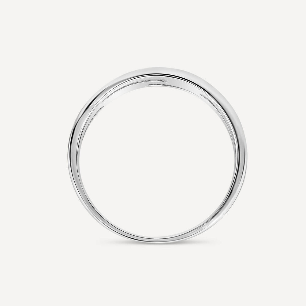Sterling Silver Three Strands Cubic Zirconia Ring image number 3