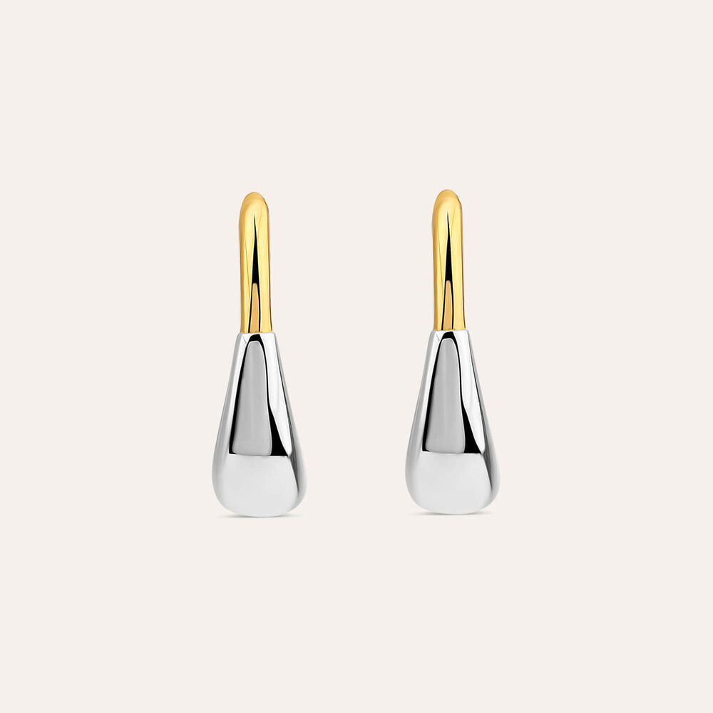 Yellow Gold Plated Sterling Silver Handbag Hoop Earrings