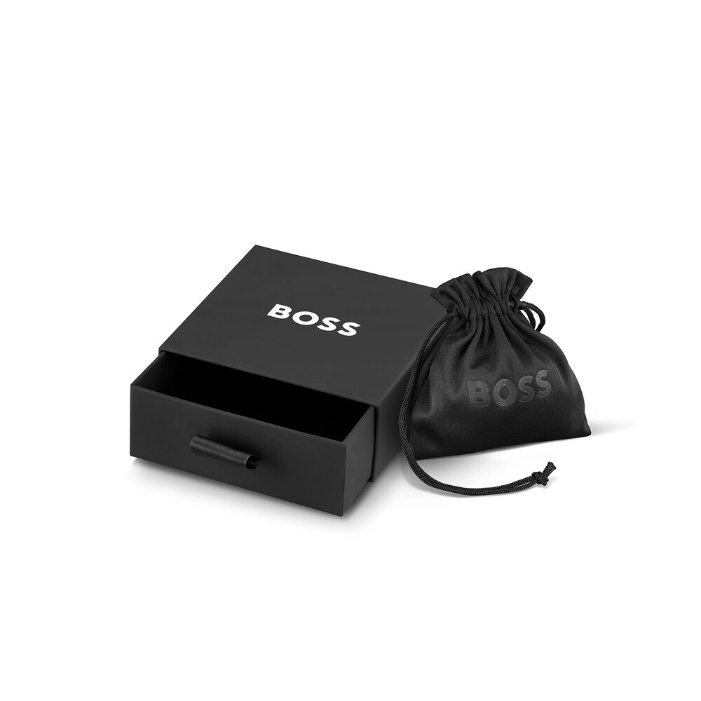 BOSS Alen Stainless Steel Signature Plate Bracelet
