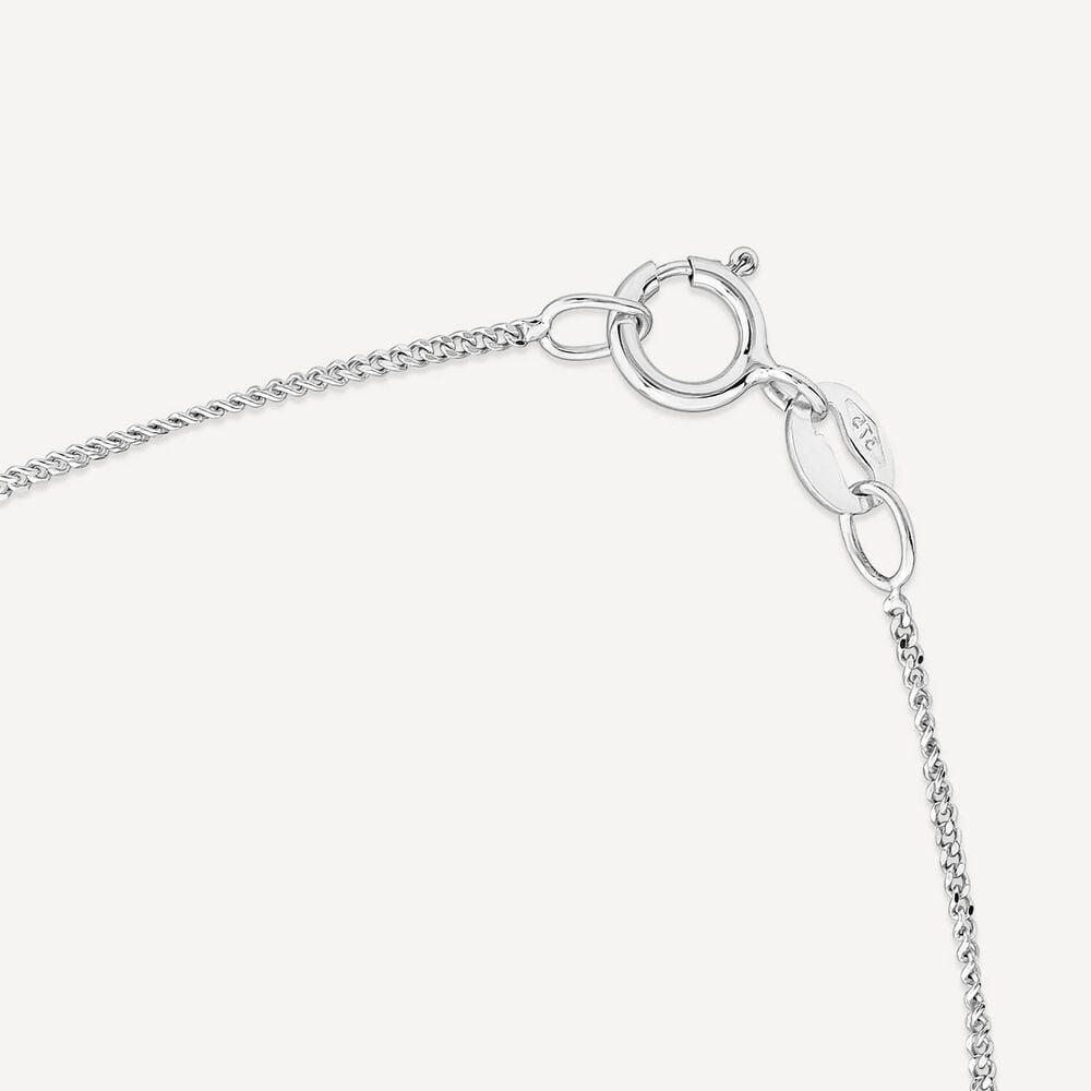 9ct White Gold 0.04ct Top Diamond & Freshwater Pearl Pendant image number 4