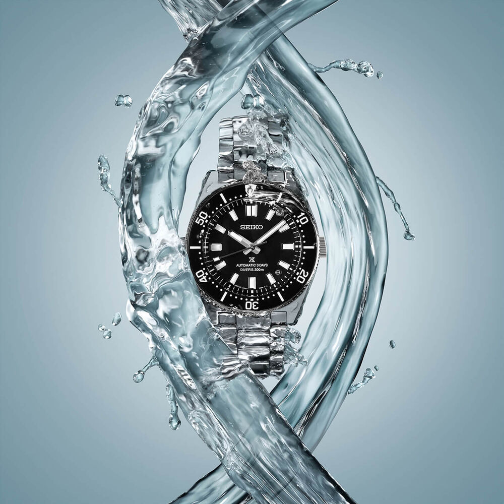 Seiko Prospex 1965 Revival Diver’s 40mm Cove Black Dial Steel Bracelet Watch image number 6