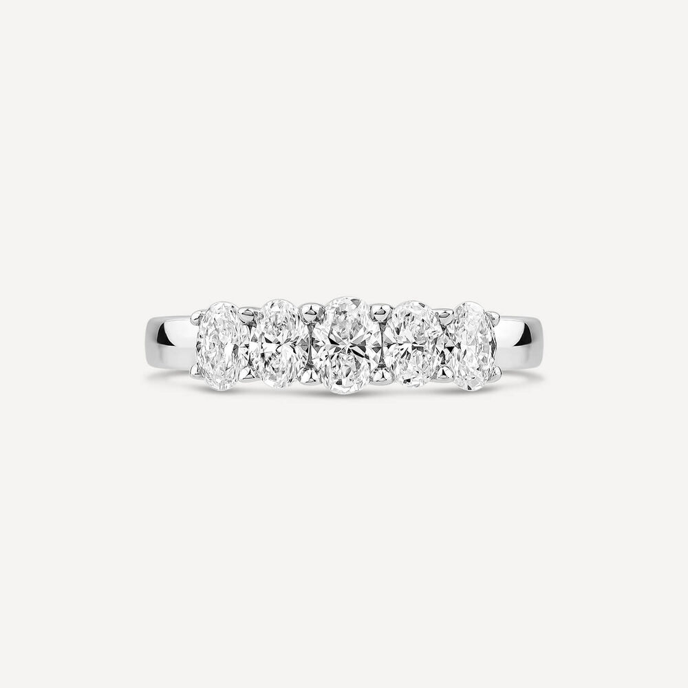18ct White Gold 5 Stone 1ct Lab Grown Diamond Ring