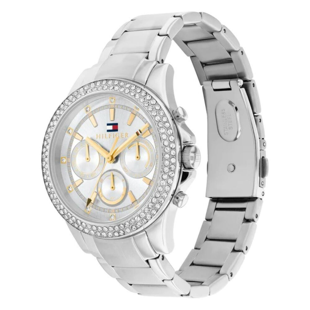 Tommy Hilfiger 38mm Silver Dial Yellow Gold Index Steel Case Watch image number 1