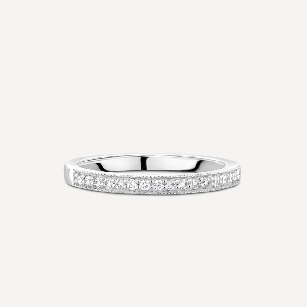 18ct White Gold  Northern Star Signature 0.14ct Diamond Wedding Ring image number 2