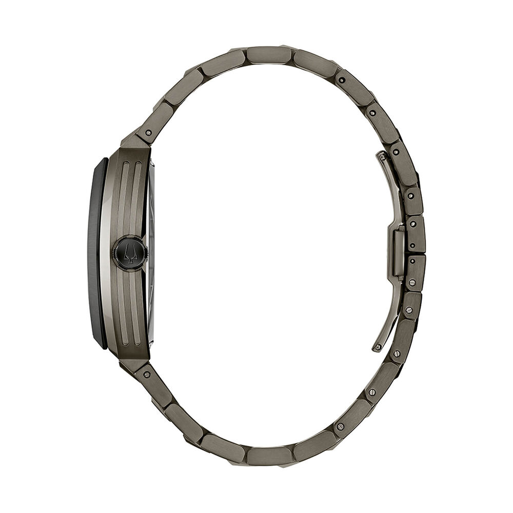 Bulova Maquina Skeleton 40mm Green Dial Ion Plated Steel Bracelet Watch image number 2