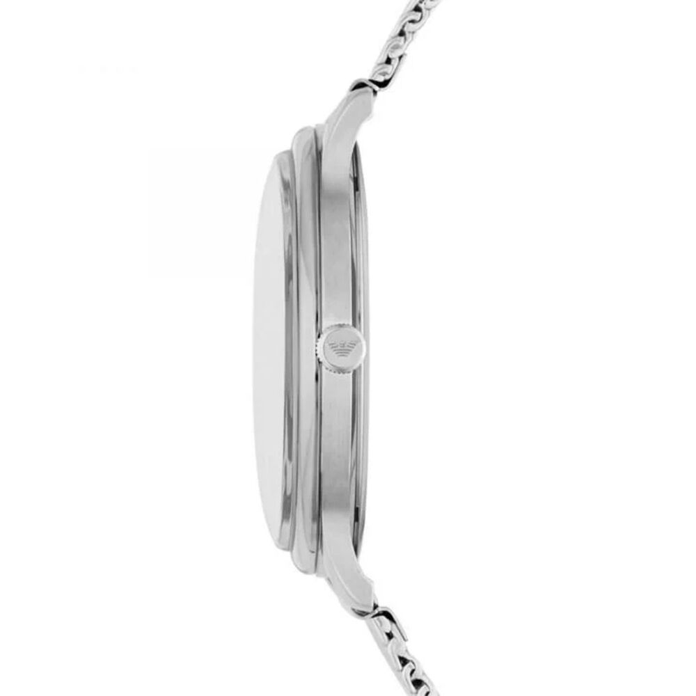 Emporio Armani Minimalist 42mm Blue Dial Mesh Steel Bracelet Watch