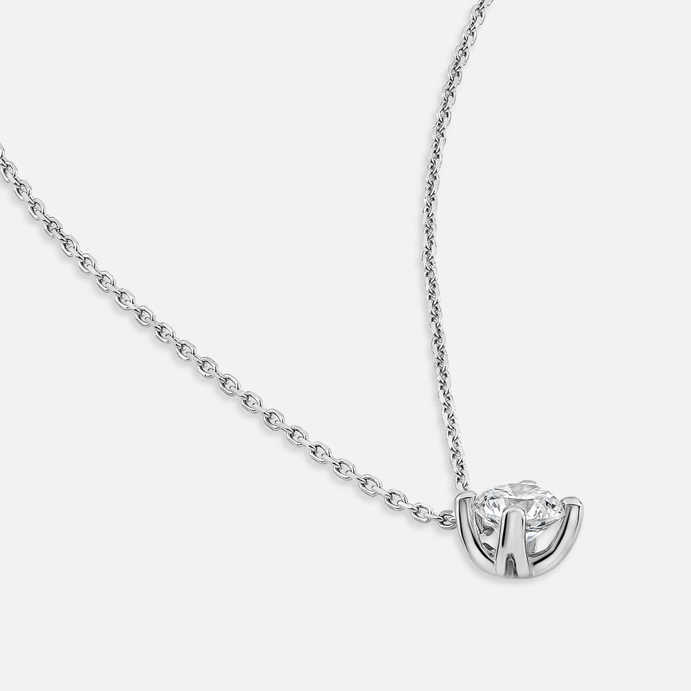 Born 9ct White Gold Lab Grown 0.30ct Diamond Round Brilliant Pendant
