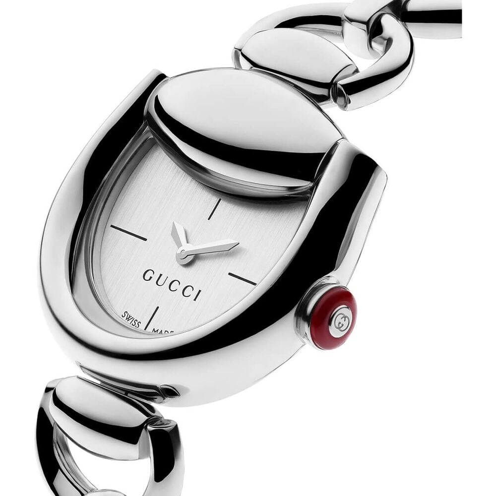 Gucci Horsebit 27x25mm Silver Dial Steel Bracelet Watch