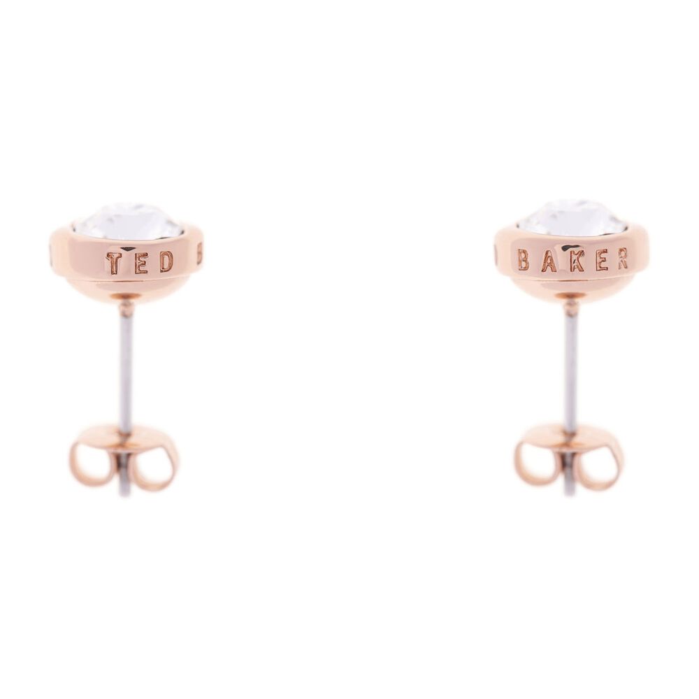 Ted Baker Sinaa Rose Gold Crystal Stud Earrings image number 0
