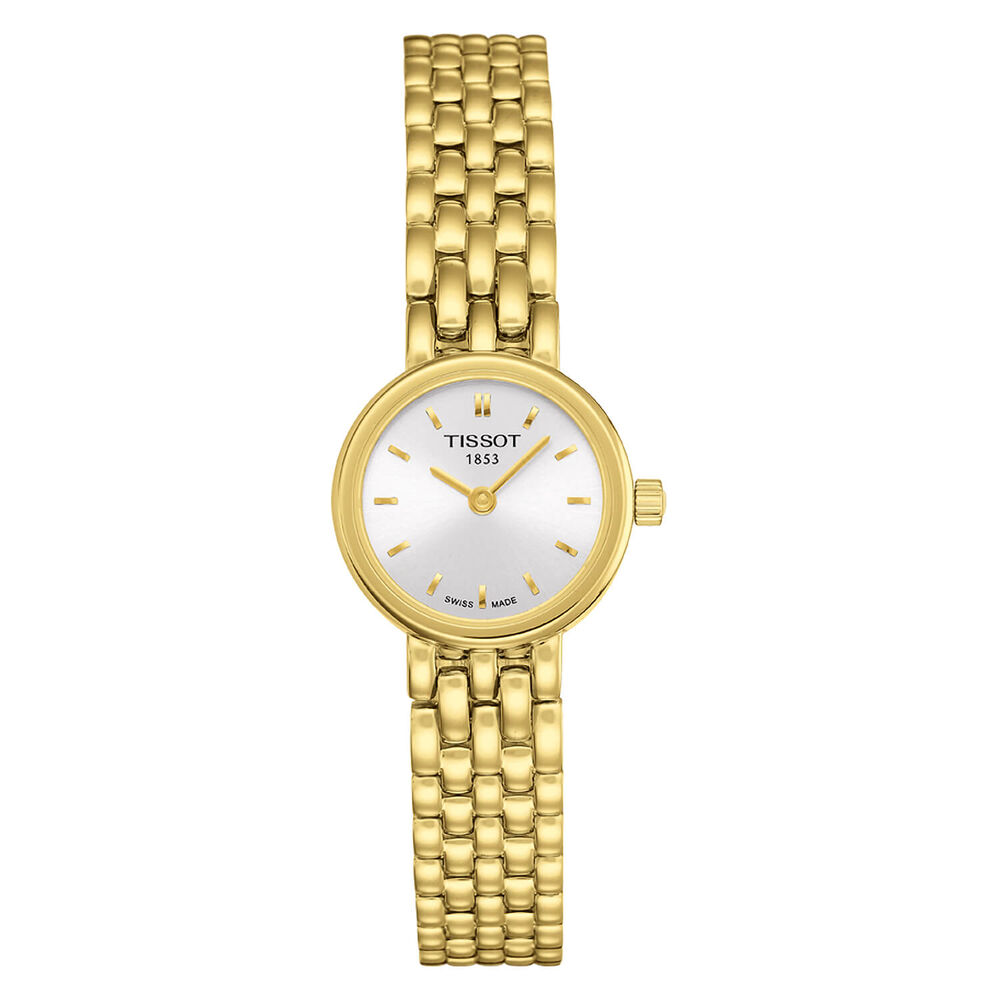 Pre-Owned Tissot Lovely 19.5mm Silver Dial Yellow Gold Plated Steel Bracelet Watch image number 0