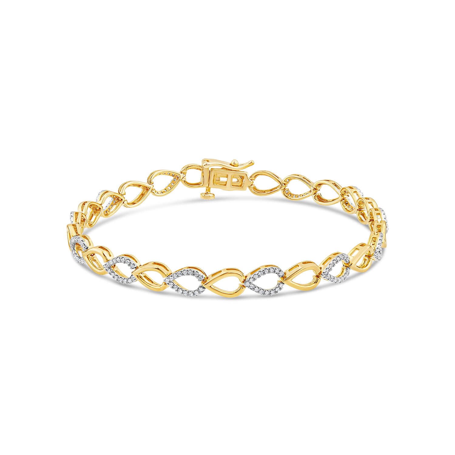 Gold with outlet diamonds bracelet