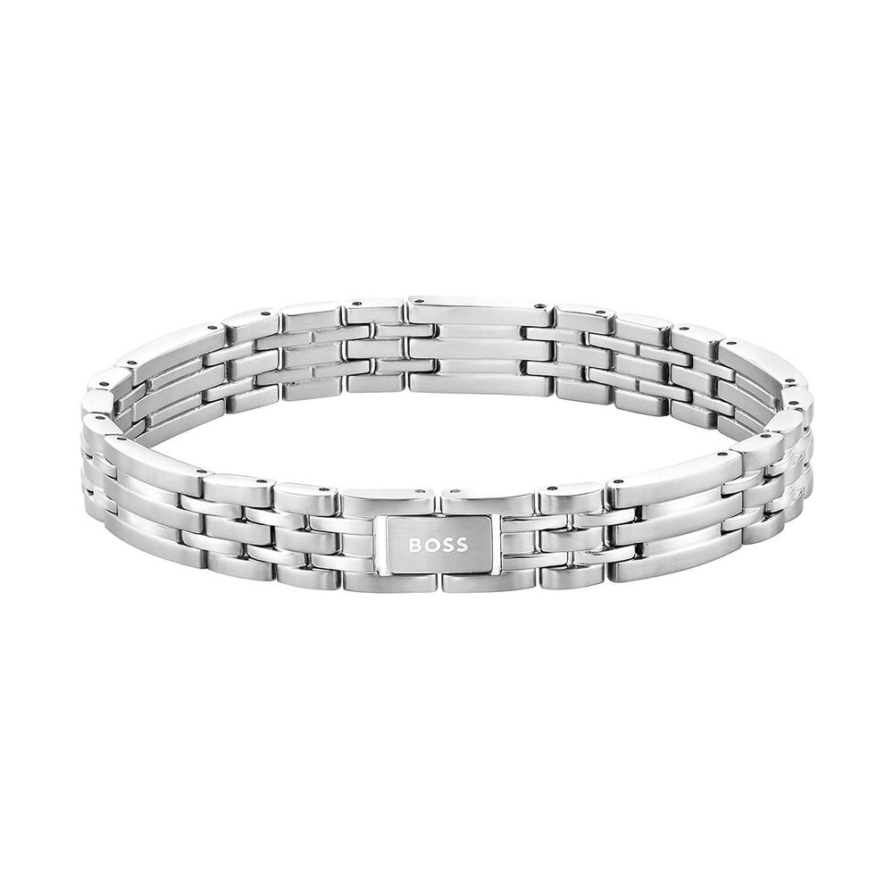BOSS Wesley Silver Tone Stainless Steel Bracelet