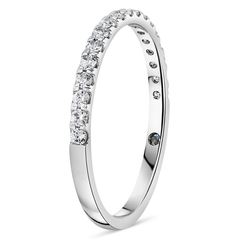 Kathy de Stafford 18ct White Gold "Alannah" Claw Set Diamond 0.20ct Wedding Ring image number 3