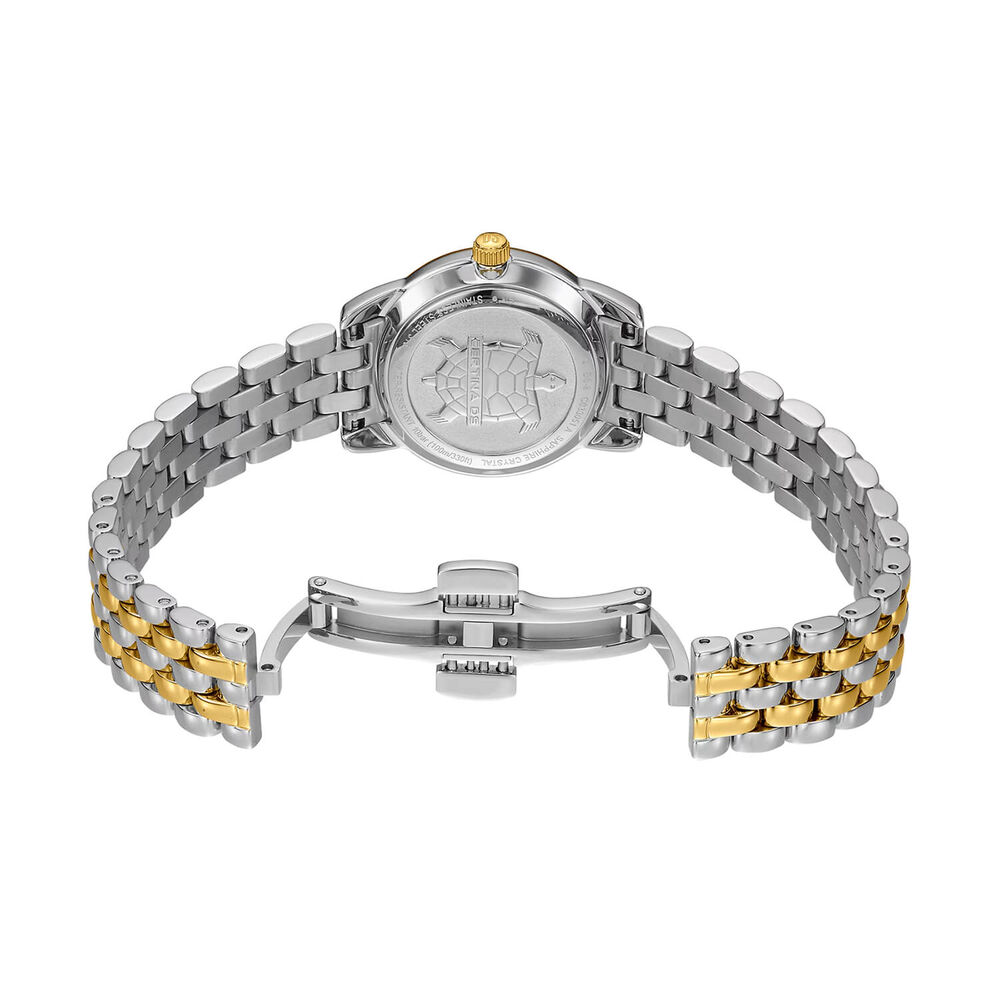 Certina DS-8 Lady 27mm Mother of Pearl Dial Two Tone Steel Bracelet Watch image number 2