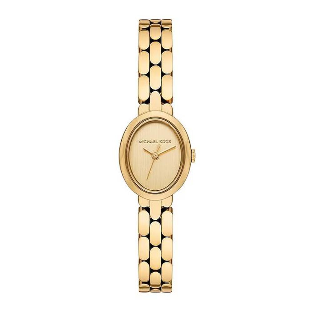 Michael Kors Maude 20.5x25.5mm Gold Dial Gold Tone Stainless Steel Bracelet Watch image number 0