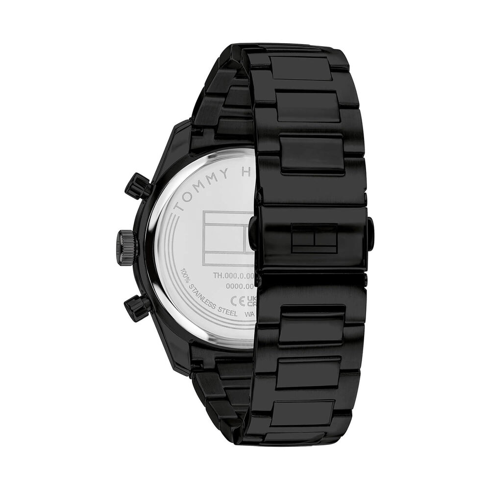Tommy Hilfiger 42mm Black Dial Black Ion Plated Steel Bracelet Watch