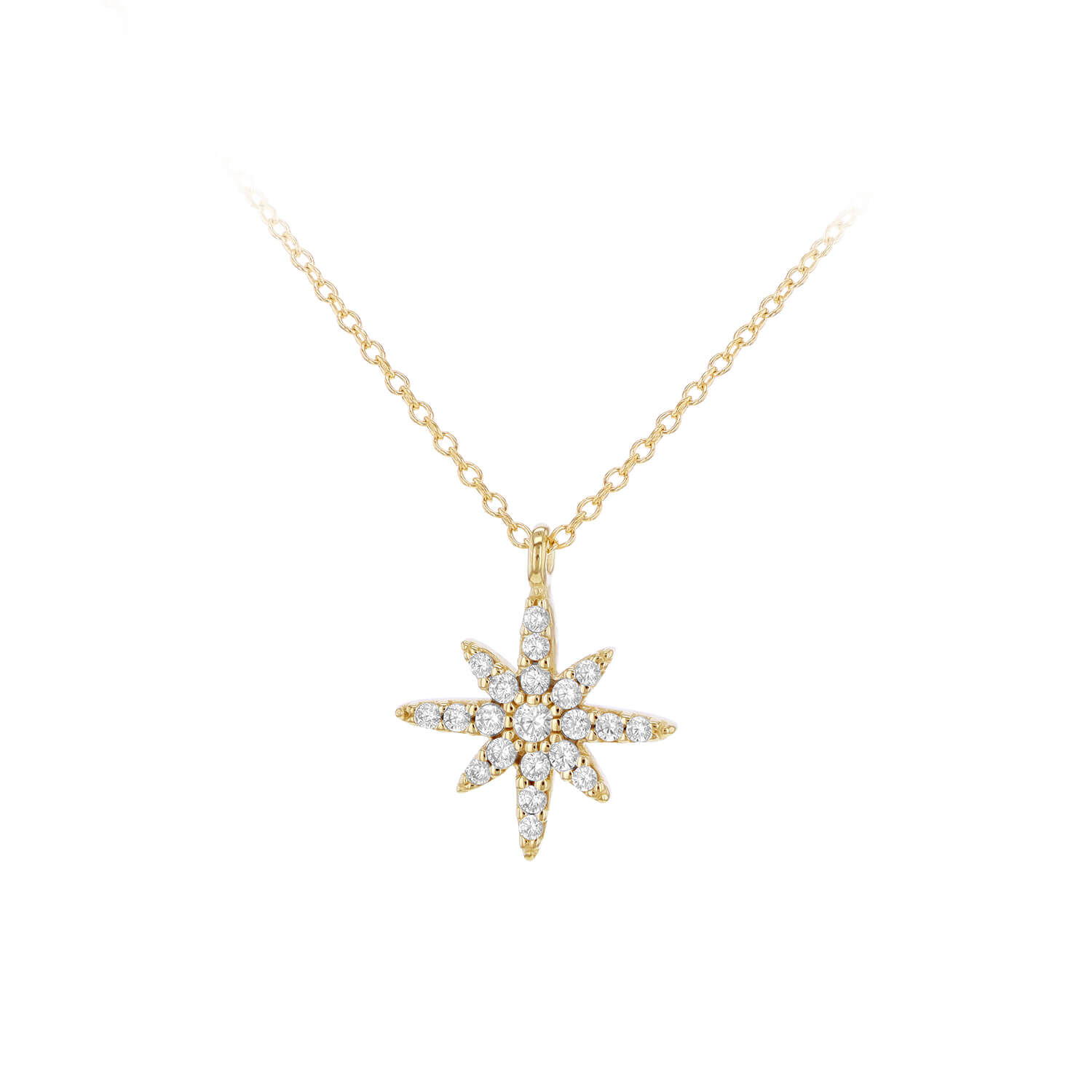 Yellow gold cz pendant top