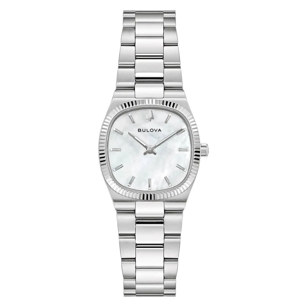 Bulova Super Seville 25mm Mother of Pearl Dial Stainless Steel Bracelet Watch