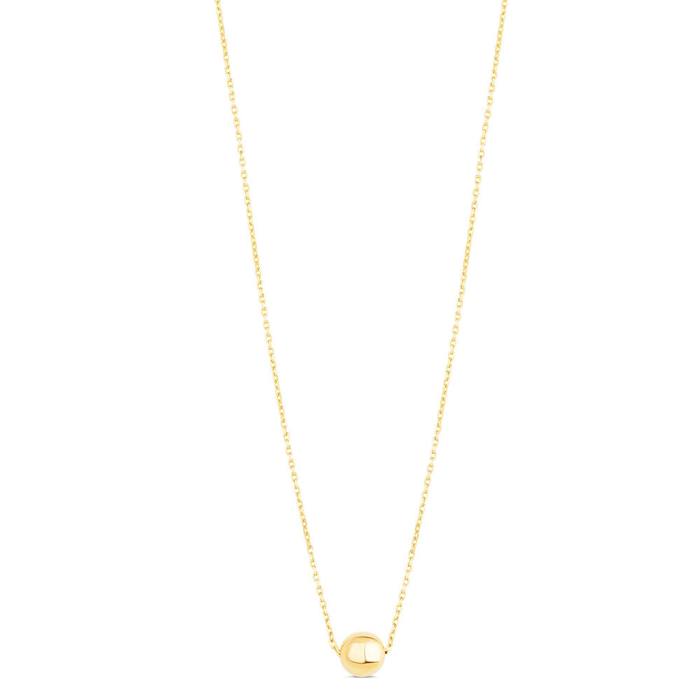 9ct Yellow Gold Slider Ball Necklet image number 0