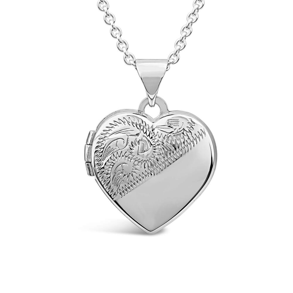 Sterling Silver Heart Locket (Chain Included)
